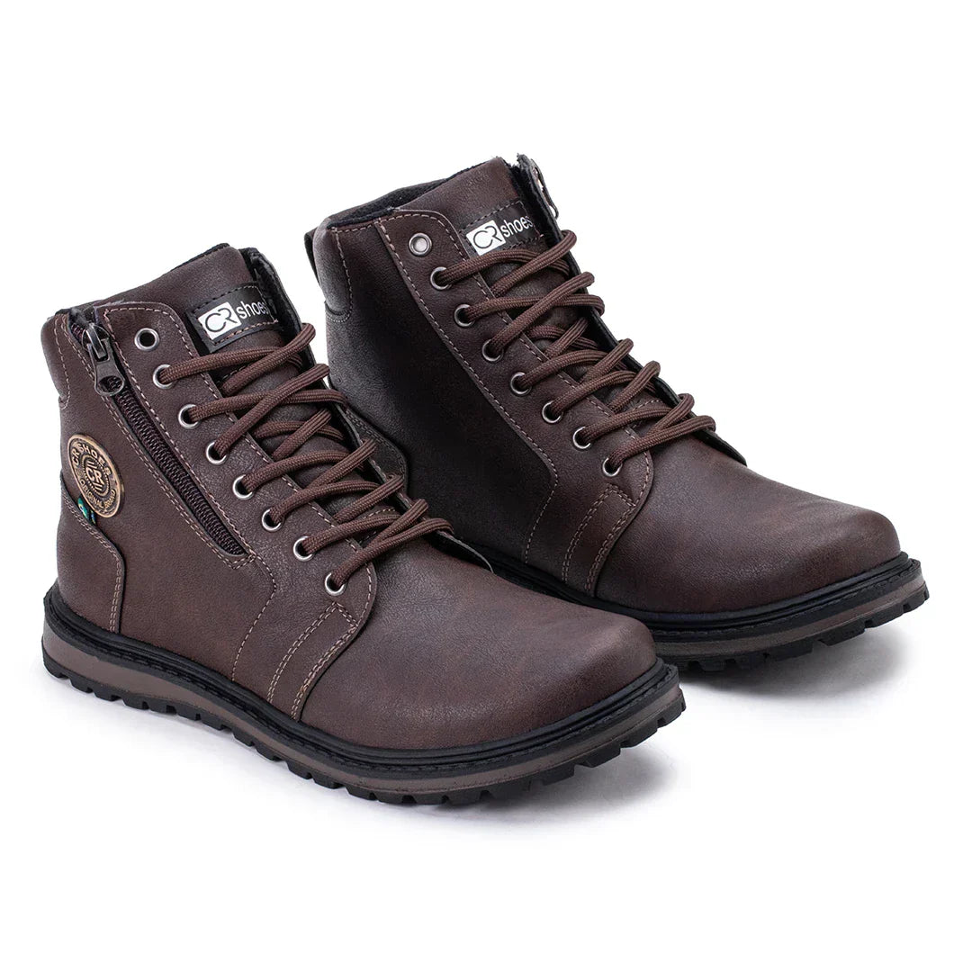 Bota Coturno Masculino Com Ziper Modelo Novo - (Promoção de Inverno 2026)