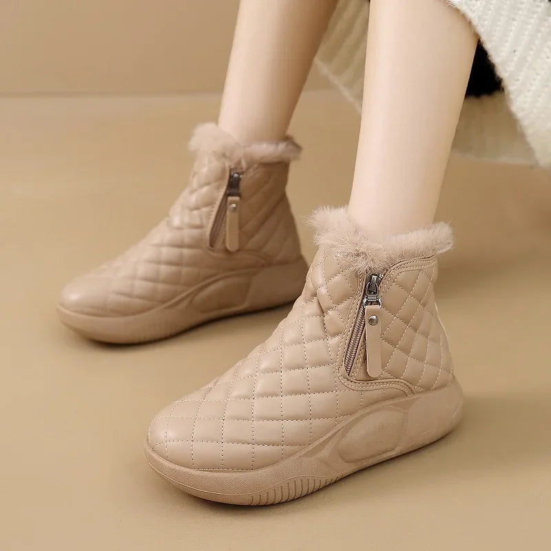 Bota Feminina Para Inverno com Zíper Solado Grosso (Promoção de Inverno 2026)