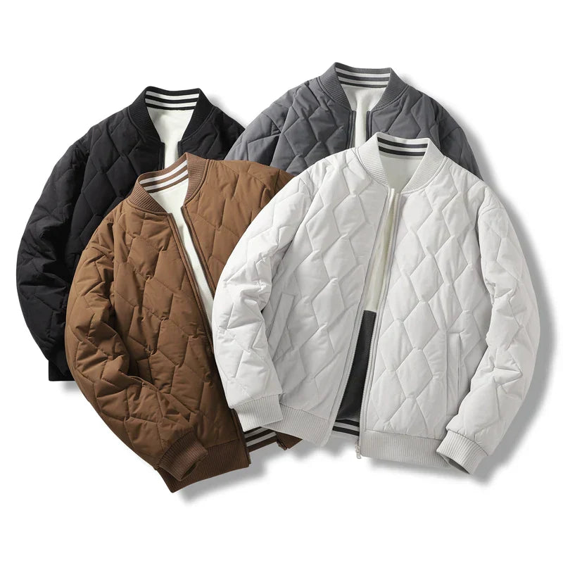 Casaco Masculino Puffer Dupla Face com Zíper – (Promoção de Inverno 2026)