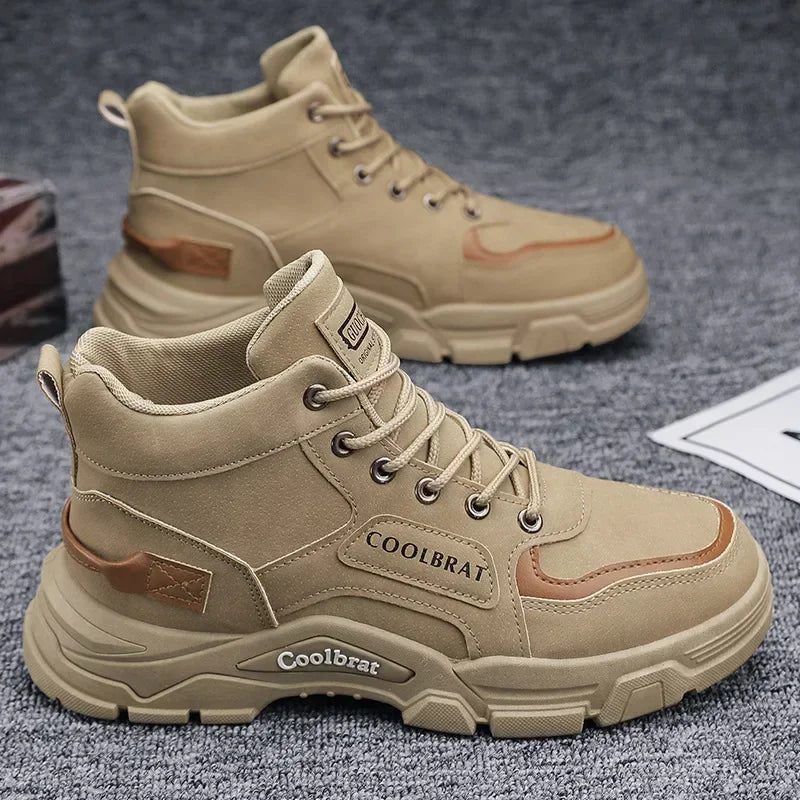 Bota Masculina de Cano Curto Estilo Britânico Antiderrapante Confortável – (Promoção de Inverno 2026)