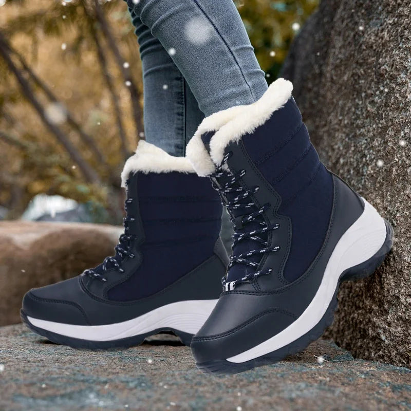 Bota Feminina com Plataforma Impermeável Antiderrapante - (Promoção de Inverno 2026)