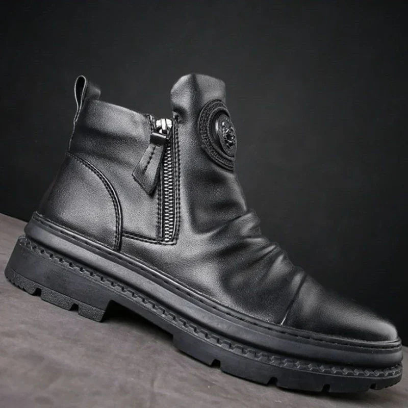 Bota Masculina Cano Alto com Zíper Lateral - (Promoção de Inverno 2026)