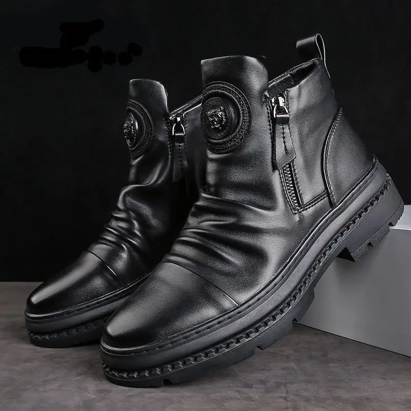 Bota Masculina Cano Alto com Zíper Lateral - (Promoção de Inverno 2026)