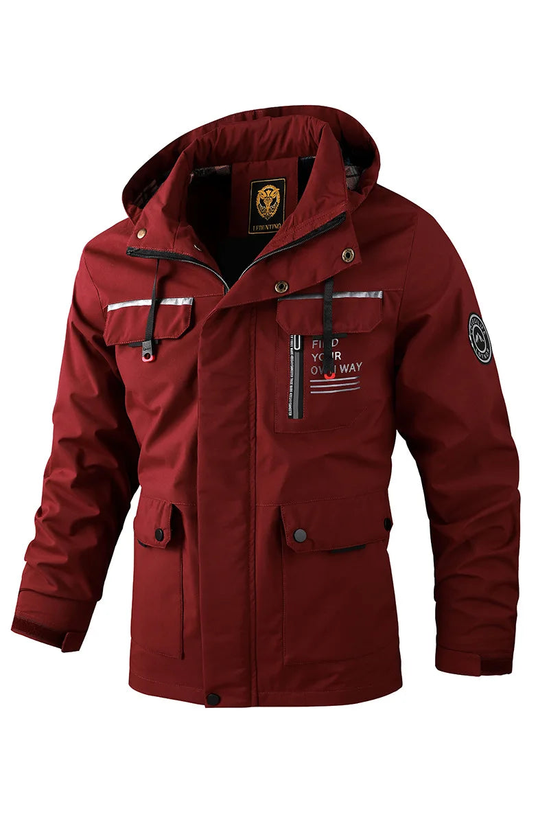 Casaco Masculino Casual Impermeável Com Capuz e Forro - (Promoção de Inverno 2026)
