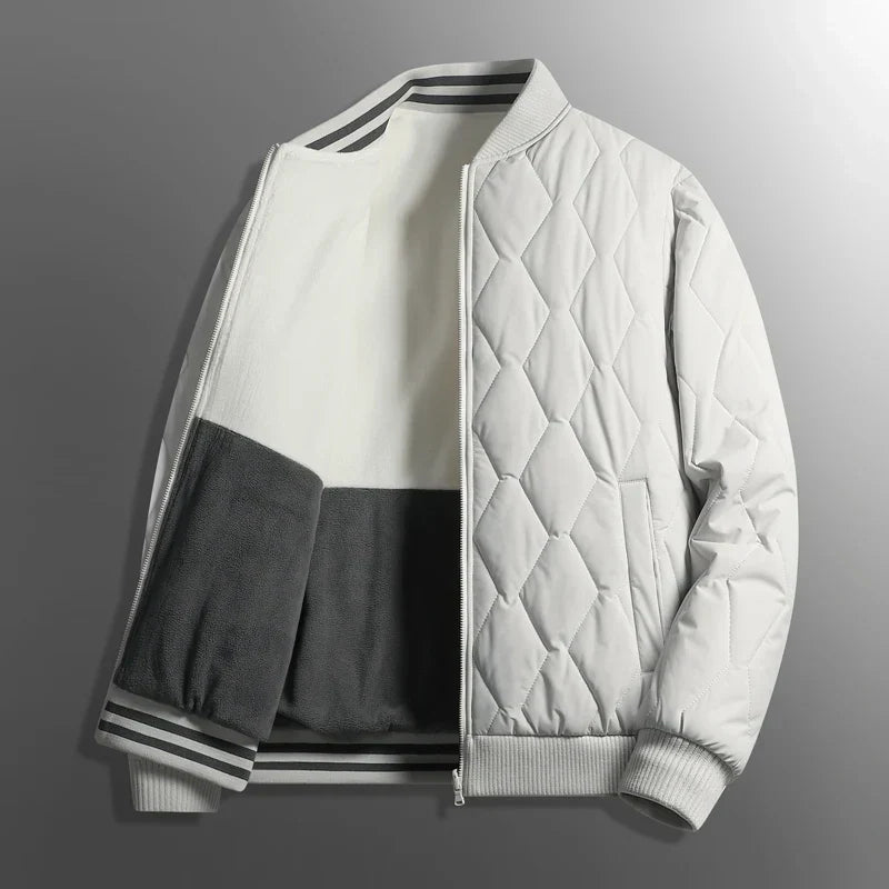 Casaco Masculino Puffer Dupla Face com Zíper – (Promoção de Inverno 2026)
