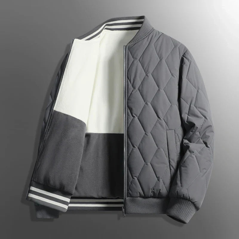 Casaco Masculino Puffer Dupla Face com Zíper – (Promoção de Inverno 2026)