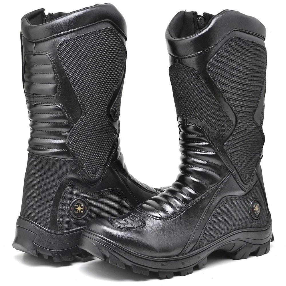 Bota Masculina Biker com Proteção Estilo Tornado - (Promoção de Inverno 2026)