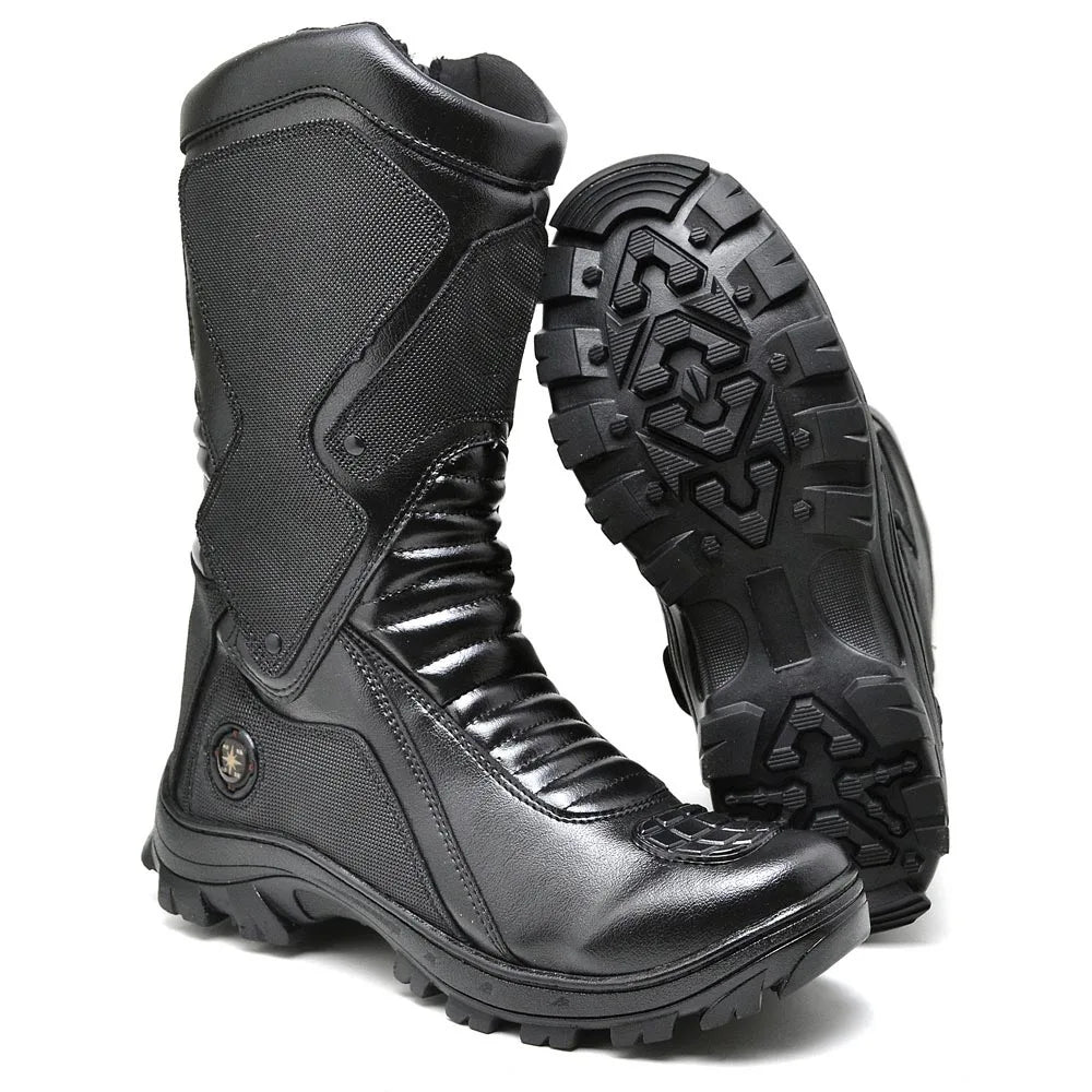 Bota Masculina Biker com Proteção Estilo Tornado - (Promoção de Inverno 2026)