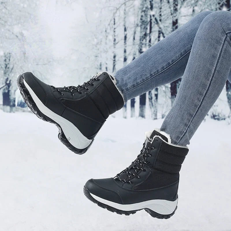 Bota Feminina com Plataforma Impermeável Antiderrapante - (Promoção de Inverno 2026)