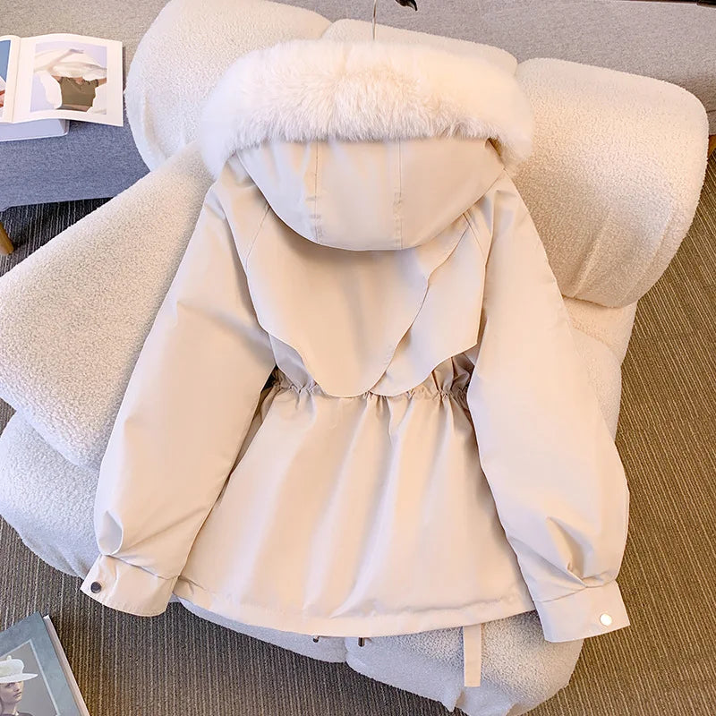 Casaco Feminino com Capuz Forrado a Polar Parka Acolchoada - (Promoção de Inverno 2026)