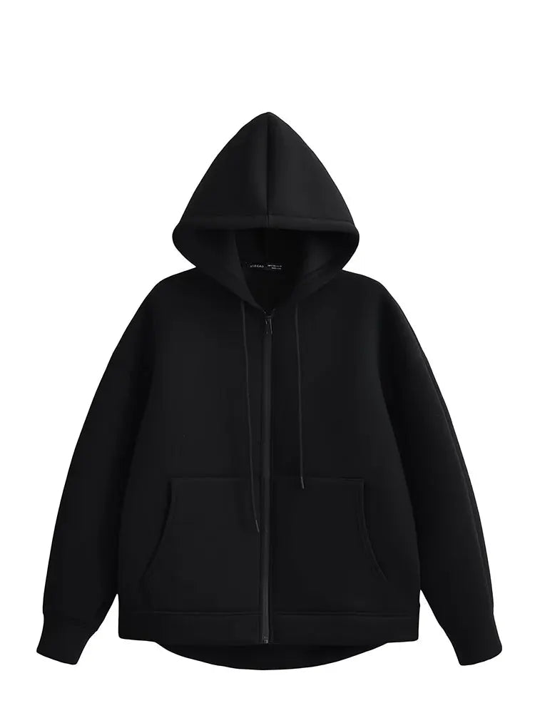 Casaco Feminino com Capuz e Bolsos Oversized - (Promoção de Inverno 2026)