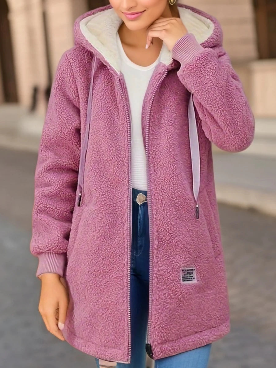 Casaco Blusão Feminino de Lã Acolchoado com Capuz - (Promoção de Inverno 2026)