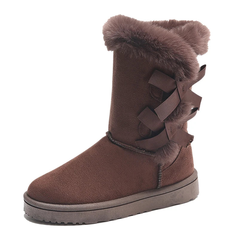 Bota Feminina com Laço Cano Curto Solado Plataforma – (Promoção de Inverno 2026)