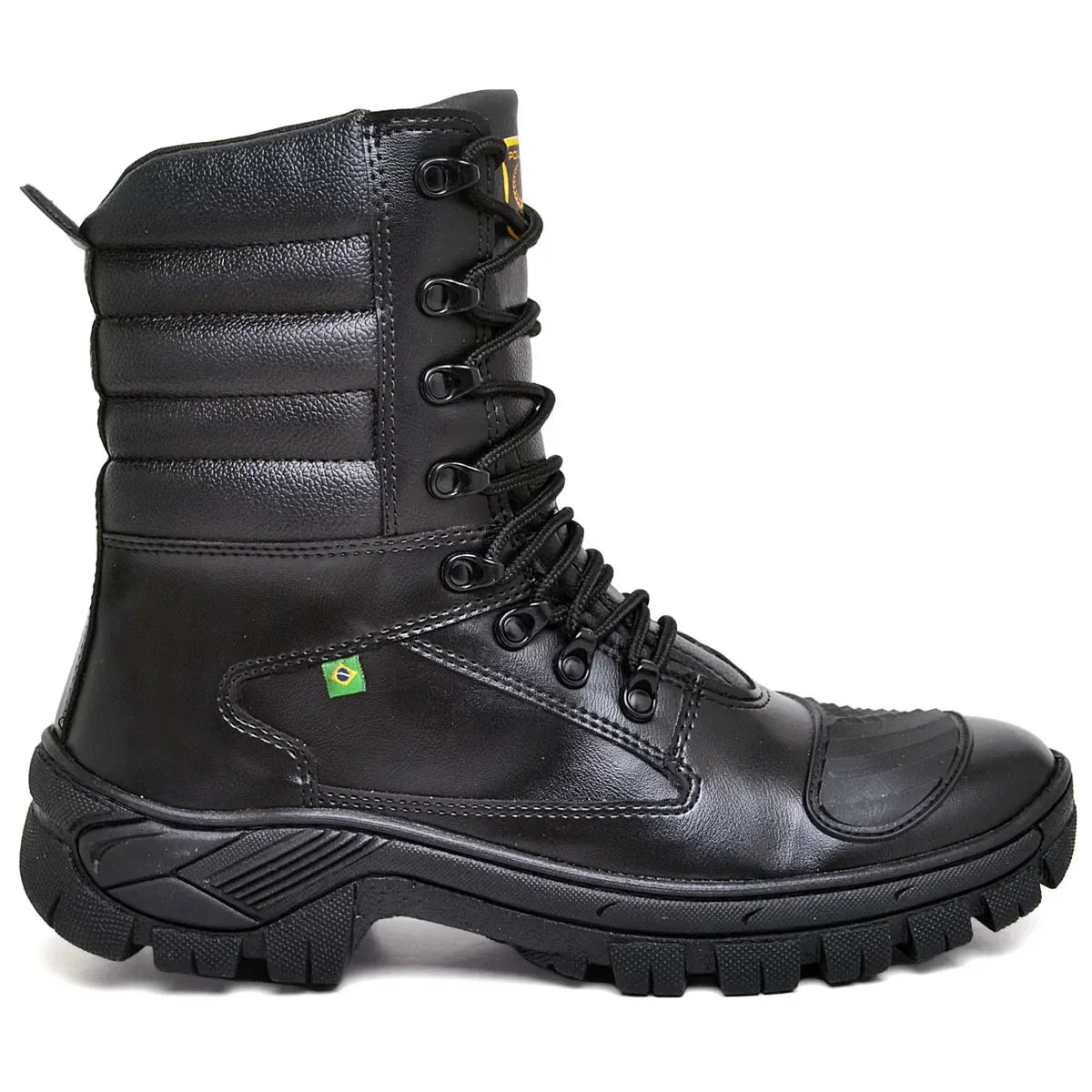 Bota Masculina Militar Monocromática com Zíper e Cadarço - (Promoção de Inverno 2026)