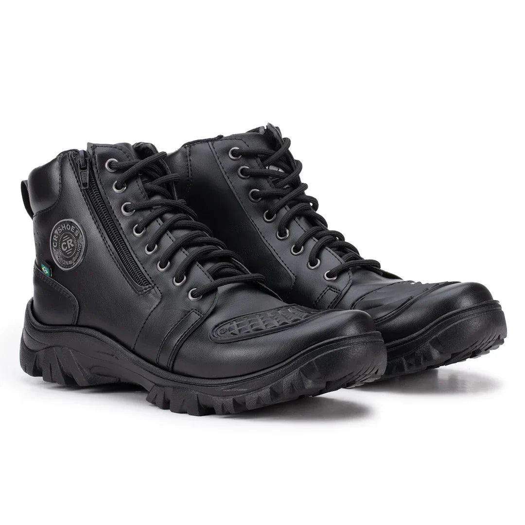 Bota Masculina Militar Biker com Zíper Lateral - (Promoção de Inverno 2026)