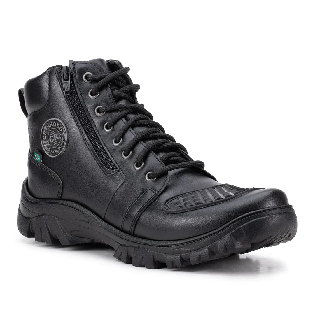 Bota Masculina Militar Biker com Zíper Lateral - (Promoção de Inverno 2026)