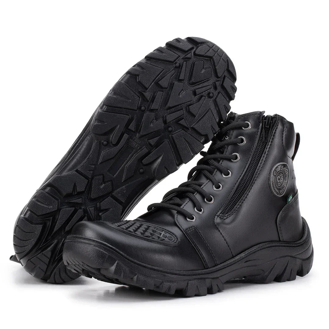 Bota Masculina Militar Biker com Zíper Lateral - (Promoção de Inverno 2026)