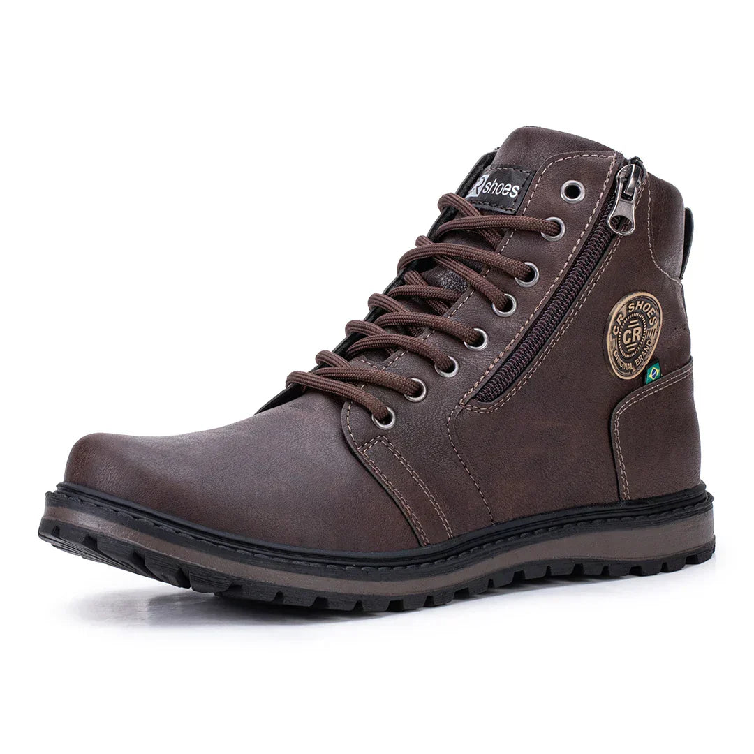 Bota Coturno Masculino Com Ziper Modelo Novo - (Promoção de Inverno 2026)