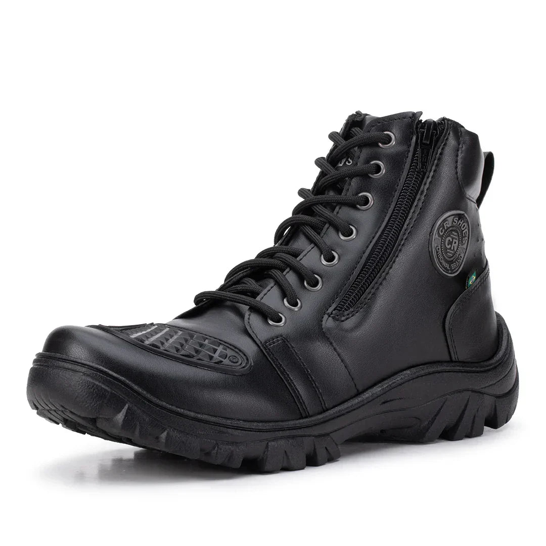 Bota Masculina Militar Biker com Zíper Lateral - (Promoção de Inverno 2026)