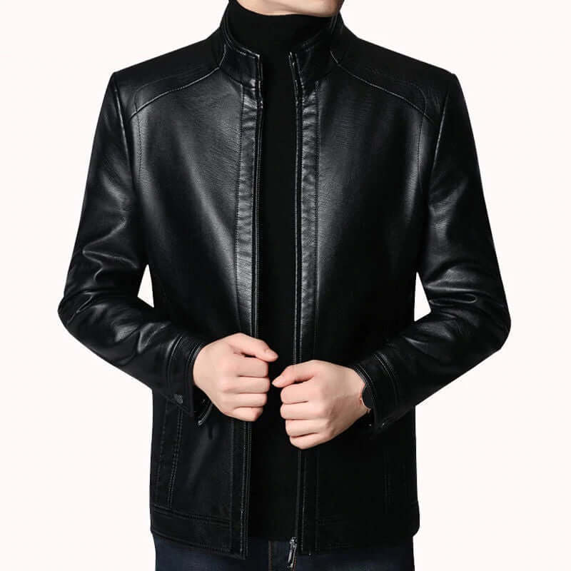 Jaqueta Masculina de Couro Michigan Elegante