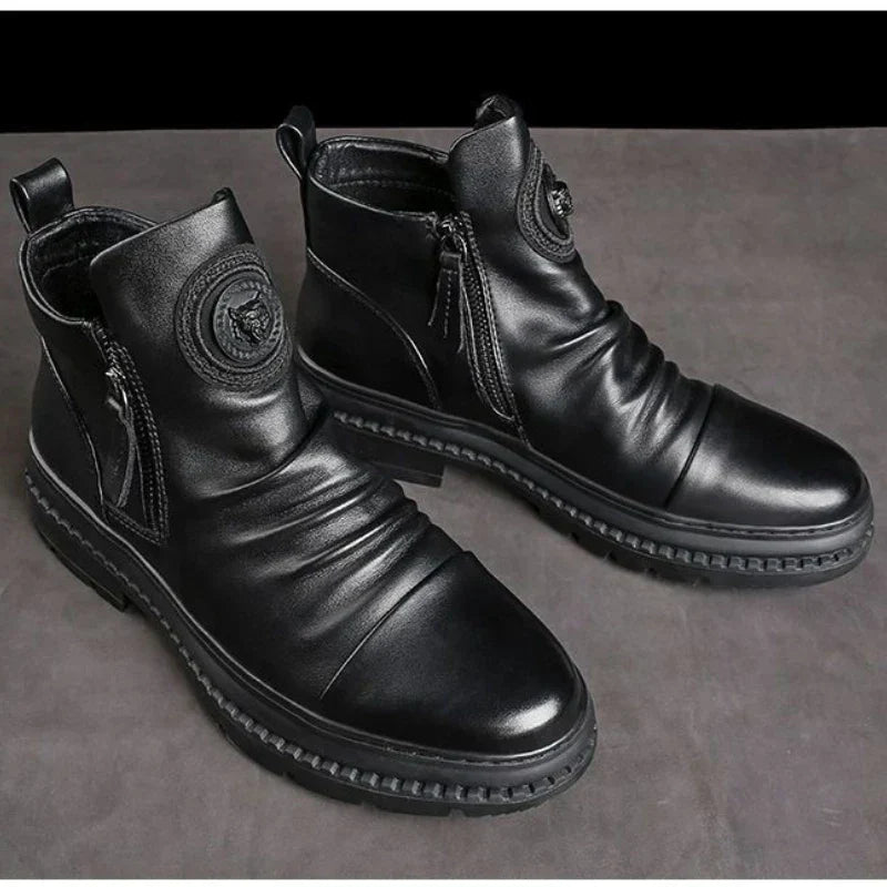 Bota Masculina Cano Alto com Zíper Lateral - (Promoção de Inverno 2026)