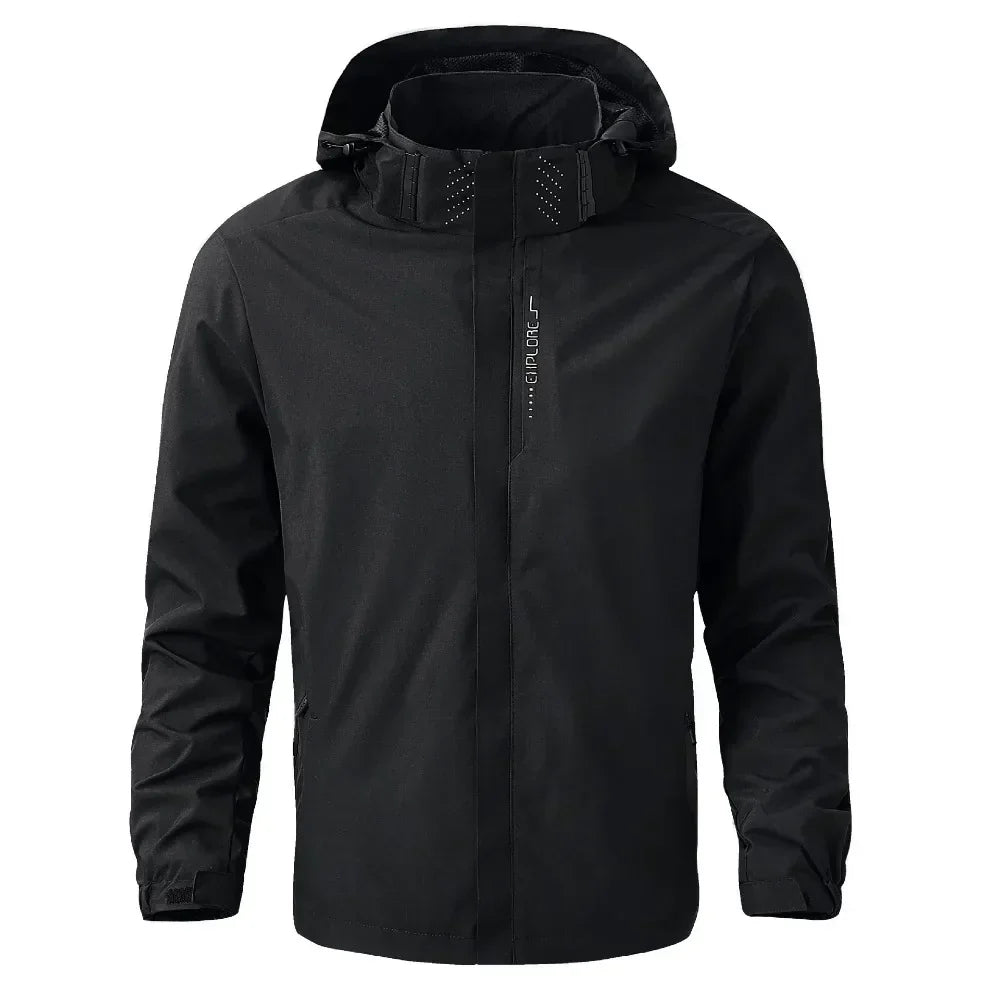 Jaqueta Masculina Impermeável Leve com Capuz para Trilhas e Escaladas - (Promoção de Inverno 2025)