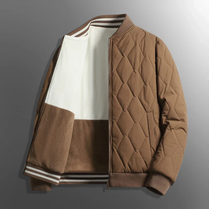 Casaco Masculino Puffer Dupla Face com Zíper – (Promoção de Inverno 2026)