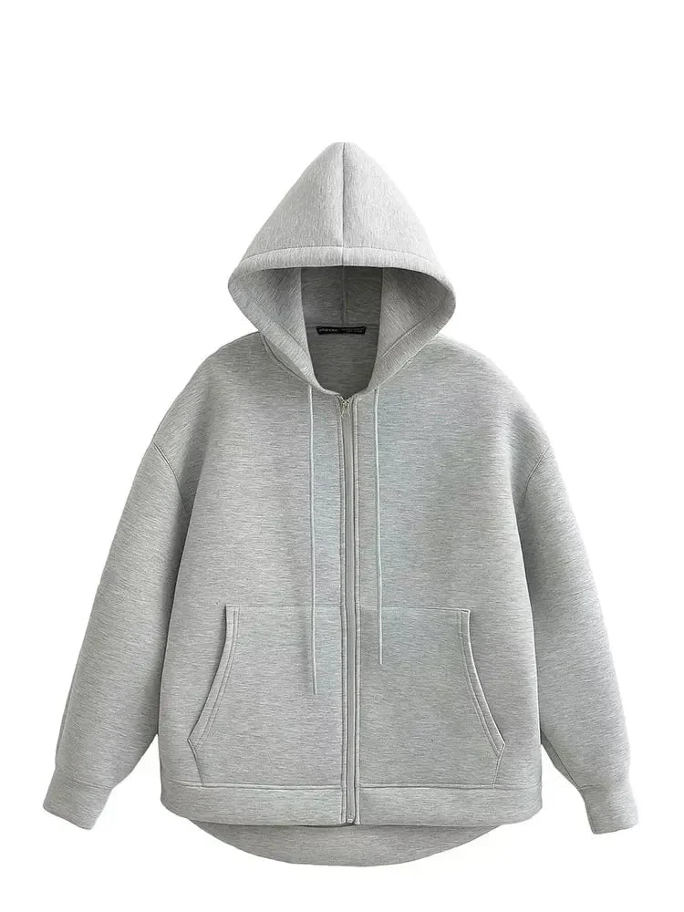 Casaco Feminino com Capuz e Bolsos Oversized - (Promoção de Inverno 2026)