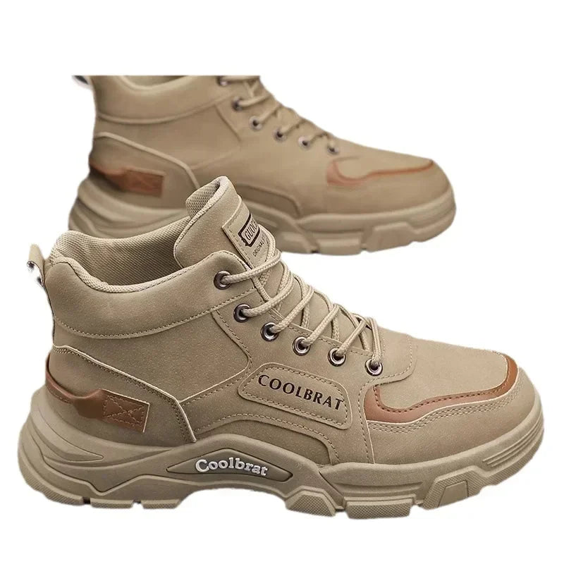 Bota Masculina de Cano Curto Estilo Britânico Antiderrapante Confortável – (Promoção de Inverno 2026)