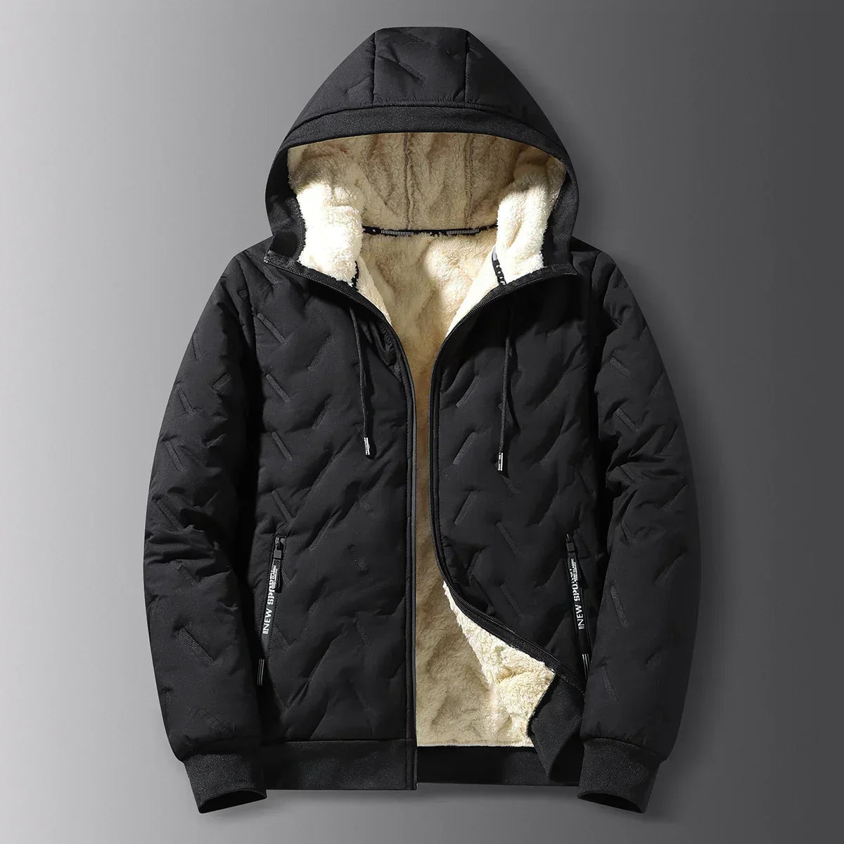 Casaco Masculino de Inverno com Capuz Forro Polar Gola Alta - (Promoção de Inverno 2026)