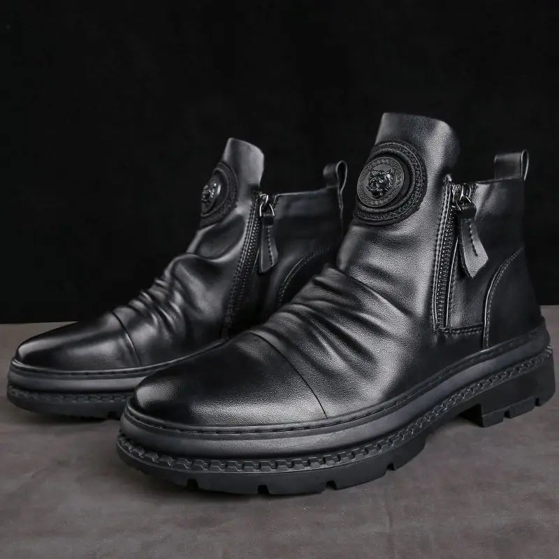 Bota Masculina Cano Alto com Zíper Lateral - (Promoção de Inverno 2026)
