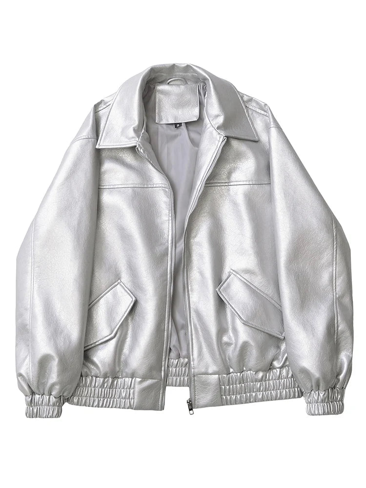 Casaco Feminino Curto em Faux Leather com Toque Vintage - (Promoção de Inverno 2026)