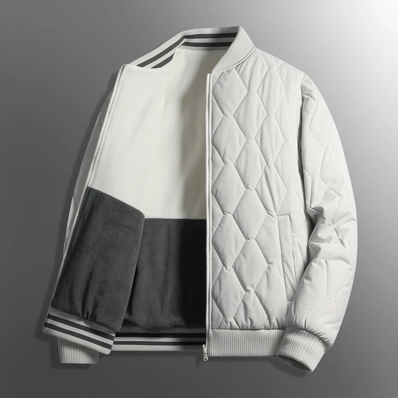 Casaco Masculino Puffer Dupla Face com Zíper – (Promoção de Inverno 2026)