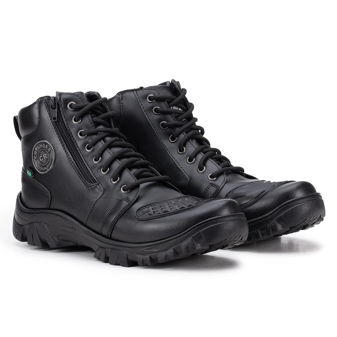 Bota Masculina Militar Biker com Zíper Lateral - (Promoção de Inverno 2026)
