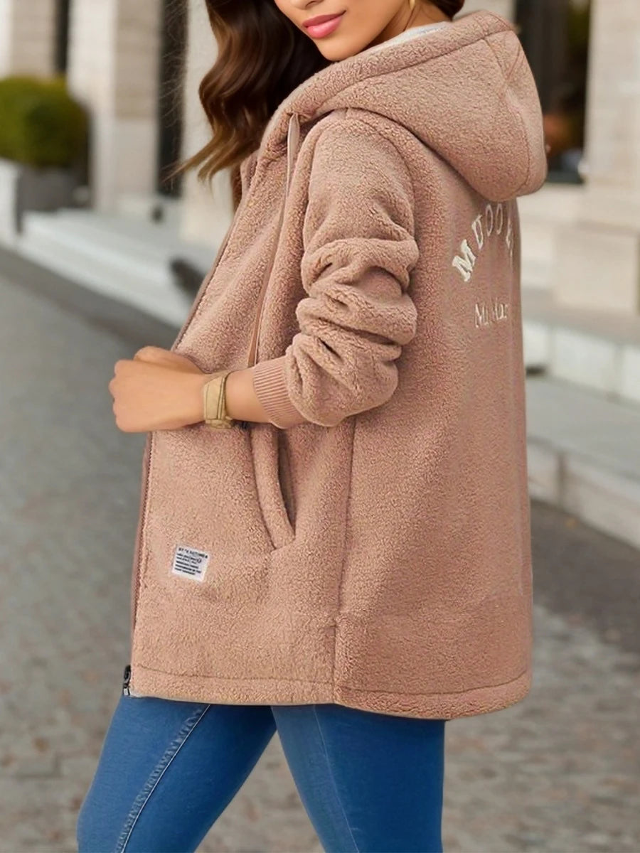 Casaco Blusão Feminino de Lã Acolchoado com Capuz - (Promoção de Inverno 2026)