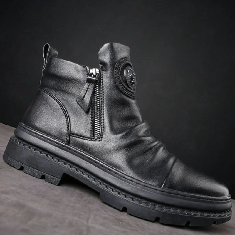 Bota Masculina Cano Alto com Zíper Lateral - (Promoção de Inverno 2026)