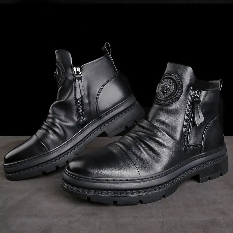 Bota Masculina Cano Alto com Zíper Lateral - (Promoção de Inverno 2026)