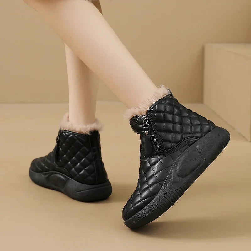 Bota Feminina Para Inverno com Zíper Solado Grosso (Promoção de Inverno 2026)