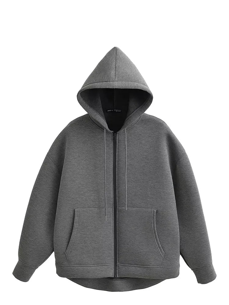 Casaco Feminino com Capuz e Bolsos Oversized - (Promoção de Inverno 2026)