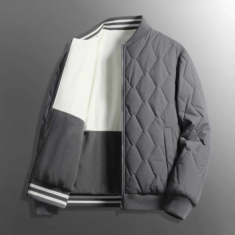Casaco Masculino Puffer Dupla Face com Zíper – (Promoção de Inverno 2026)
